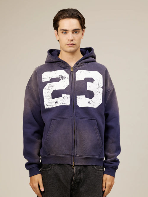Sunfaded Zip Hoodie "23"