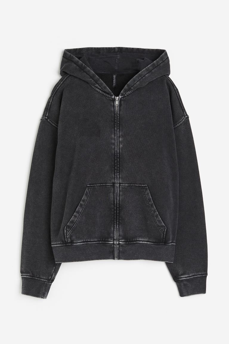 Unisex Faded Zip Hoodie