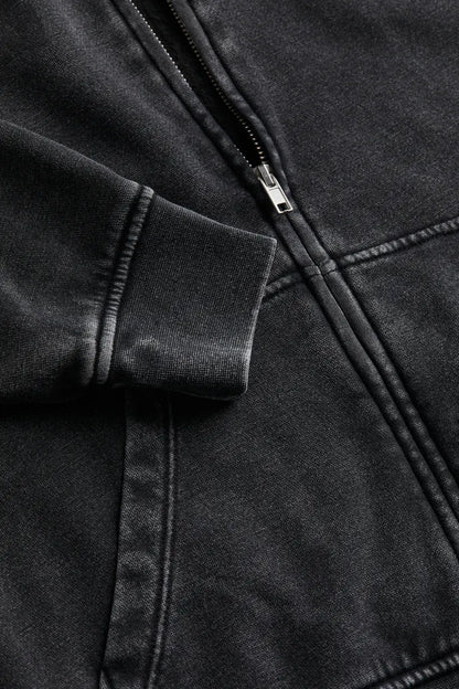 Unisex Faded Zip Hoodie